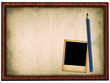 old wooden frame pencil and photo old wooden frame pencil and photo