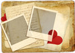 vintage romantick background with hearts and love letter vintage romantick background with hearts and love letter