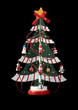 Christmas fur-tree on a black background.. Christmas fur-tree on a black background..