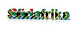 südafrika 3d text symbol reflektion