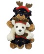 Three Stuffed Dogs In Antler Hats Three Stuffed Dogs In Antler Hats