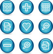 Image viewer web icons, blue glossy sphere series Image viewer web icons, blue glossy sphere series