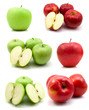 page of apples isolated on the white background