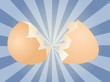 Egg illustration clipart broken shell two halves