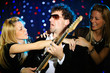 Male guitar player on stage