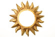 fold frame in round star shape over white wall