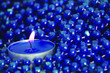 Bougie et Perles Bleues Bougie et Perles Bleues