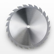 Circular saw blade on a white background