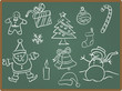 Christmas icon on Chalkboard