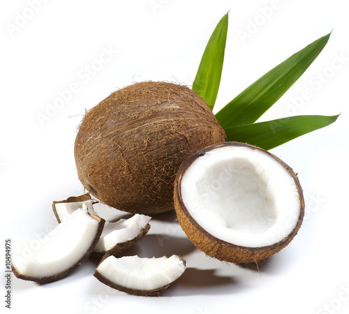 Coconut fruit isolated on white background