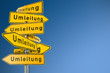 Umleitung in verschiedene Richtungen