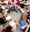 students during a class in a classroom at university
