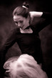 young ballerina exercise, studio shot young ballerina exercise, studio shot