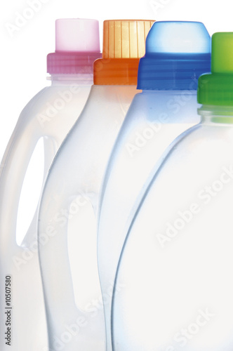 Photo: Empty cleaning agent bottles Empty cleaning agent bottles