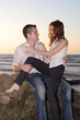 Romantic couple at seaside