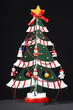 Christmas fur-tree on a black background. Christmas fur-tree on a black background.