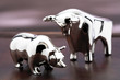Bull and bear figurine, close-up