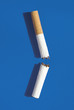 Broken cigarette, elevated view