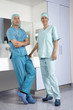 Surgeons in washing room