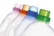Empty cleaning agent bottles