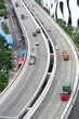 Traffic lanes going to the financial district, Singapore Traffic lanes going to the financial district, Singapore