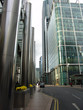 Canary Wharf banking area street view in London Canary Wharf banking area street view in London