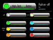 vector - on and off high tech button vector - on and off high tech button