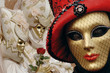 Italy, Venice, masked persons