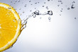 fresh water drops on orange