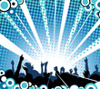 People at the concert - nice music poster background
