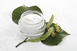 Lime blossom cream, close-up