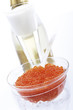 Trout caviar with champagne flute