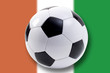 Soccer ball against Cote d'ivoire flag