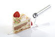 Strawberry-cream cake, close-up