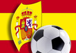 Flag of Spain and soccer ball