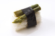 Sushi Nigri with green asparagus