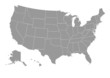 USA Landkarte Regionen grau