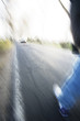 Man walking on highway
