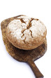 Wholemeal bread on peel