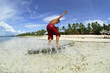 Philippines, Panglao Island, Ananyana Beach Resort, beach surfer at beach