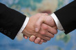 Two guys handshake