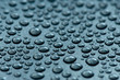 beautiful macro image of droplets in blue