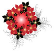 floral de noel rouge