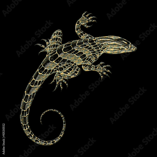 Illustration: Gecko Design in metalic Gecko Design in metalic