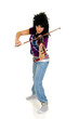 Attractive punk violinist playing the electric violin Attractive punk violinist playing the electric violin
