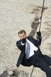Spy Rappelling and Aiming Gun