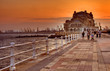 Promenade at sunset in Constanta,Romania. Promenade at sunset in Constanta,Romania.