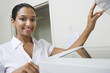 Woman Using Photocopier