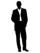 Silhouette of businessman
