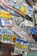 Battered vintage american car registration numbers